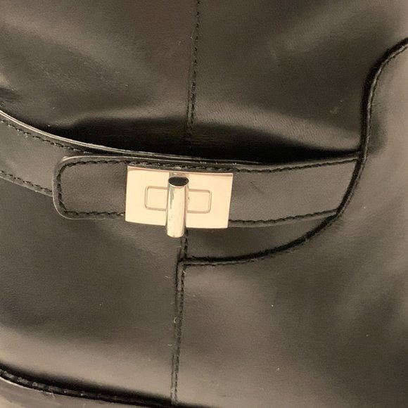 Cole Haan Kinley Short Waterproof Leather Pull-on Boots Size 8 Black - Picture 4 of 13